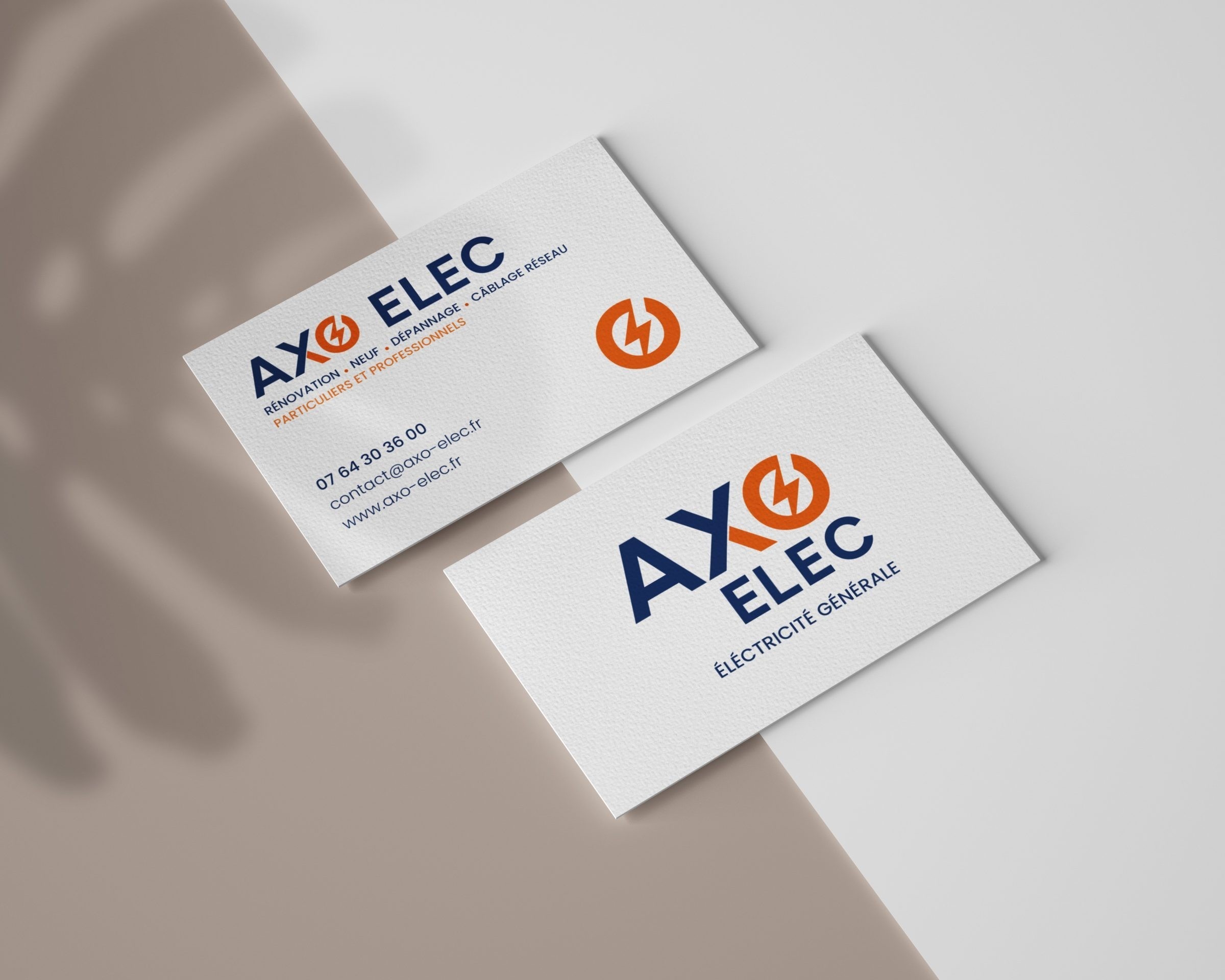 communication visuelle à laon cartes de visite axo elec