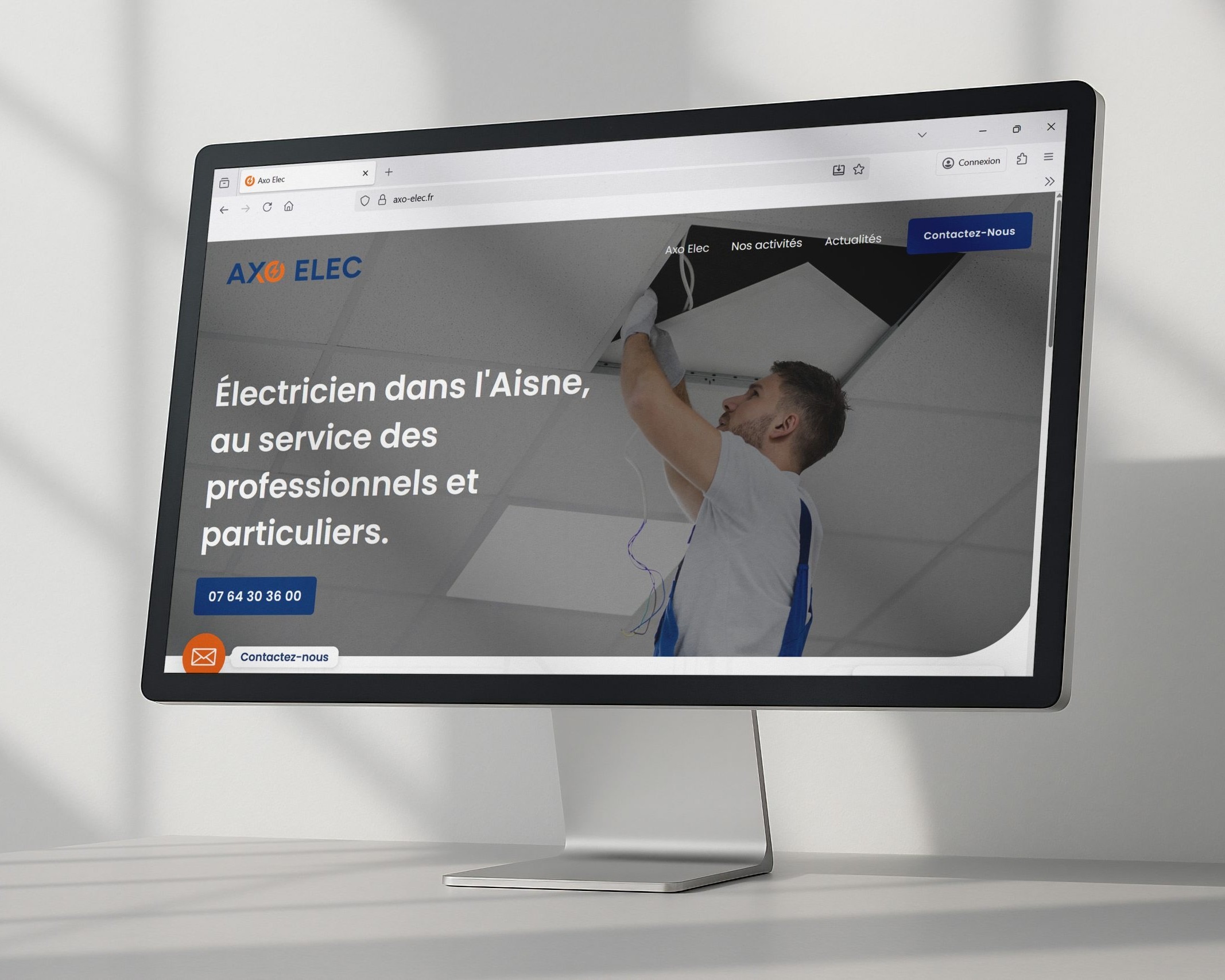 création de sites web Axo Elec réalisation
